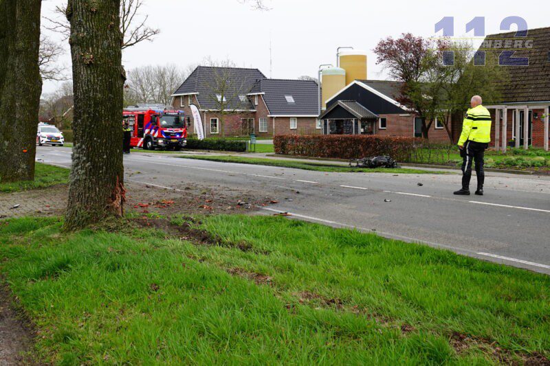 Motorrijder gewond bij eenzijdig ongeval in Bergentheim